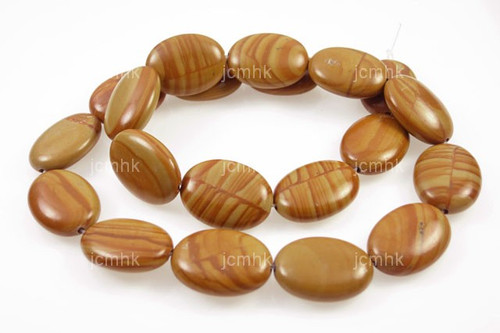 15x20mm Gold Lace Agate Oval Beads 15.5" natural [w167]