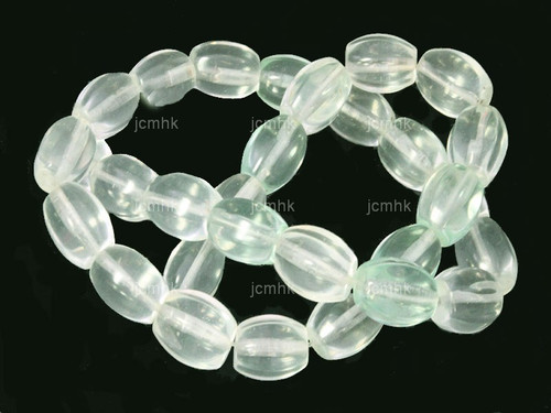 10x14mm Light Greenberry Quartz Oval Rope Beads 15.5" natural [wa135]