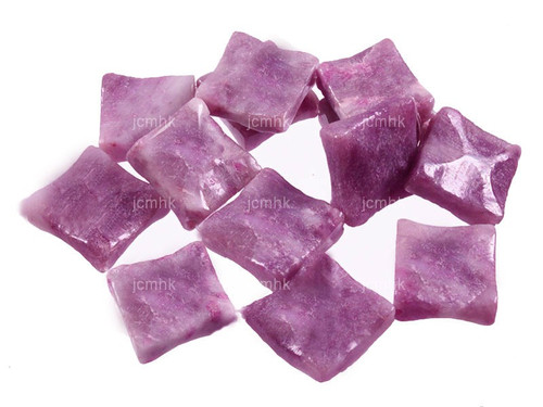 28mm Plum Jade Diamond Wave Beads 15.5" natural [wa195]