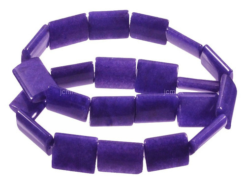 13x18mm Purple Jade Pillow Beads 15.5" dyed [wa215]