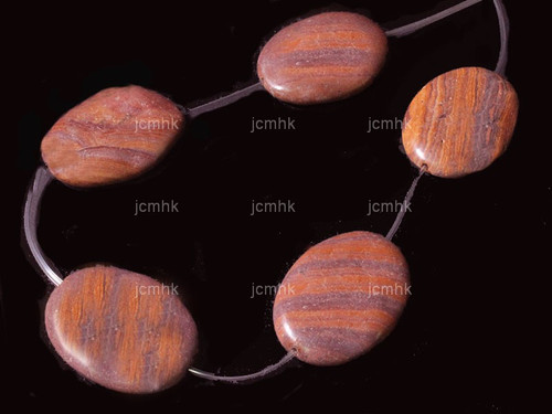 30x40mm China Dendritc Jasper Oval Beads 15.5" 5pcs. natural [wa289]