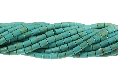 5x8mm Turquoise Tube Beads 15.5" stabilized [ts104]