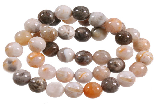 4mm Bamboo Agate Round Beads 15.5" natural [4r74]