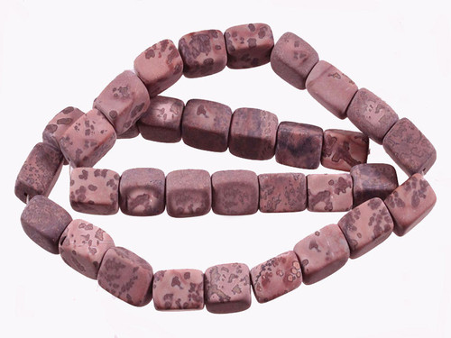 8x12mm Matte Leopard Skin Nugget Beads 15.5" natural [nb41m]