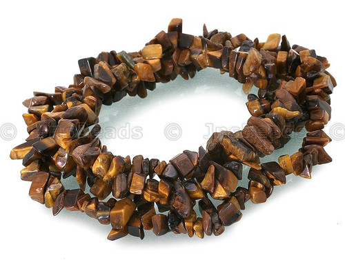 8-12mm Tiger Eye Chips 36" [c3d2]