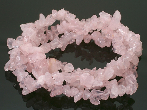 8-12mm Rose Quartz Chips 15.5" [cb1]