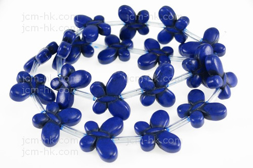 15x20mm Lapis Magnesite Butterfly Beads 15.5" [t429l]