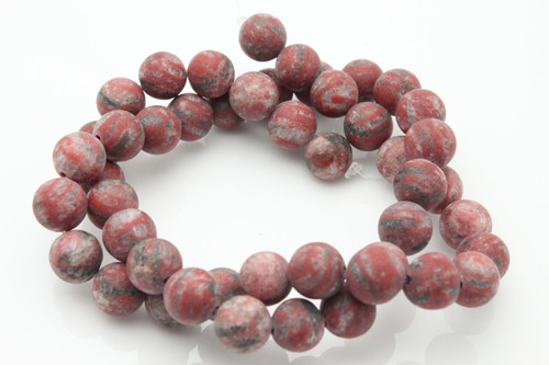 4mm Matte Brazil Agate Round Beads 15.5" natural [4c25m]