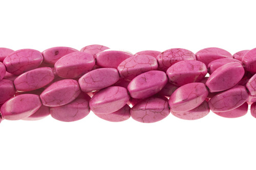 9x18mm Pink Magnesite Twisted Beads 16" [t479f]