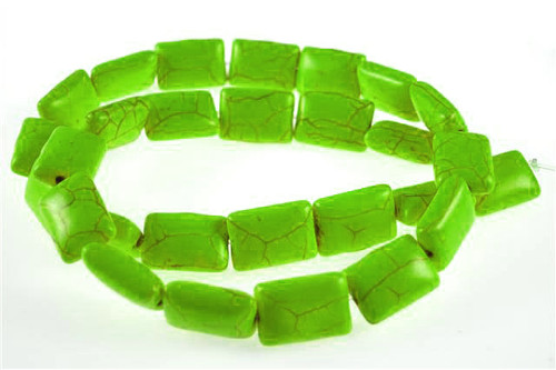 10x14mm Green Magnesite Rectangular Beads 15.5" [t538g]