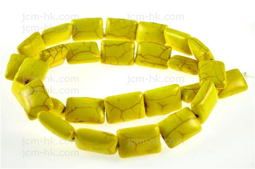 10x14mm Yellow Magnesite Rectangular Beads 15.5" [t538y]
