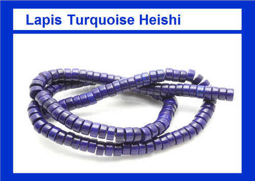 4mm Lapis Magnesite Heishi Beads 15.5" [t545l]