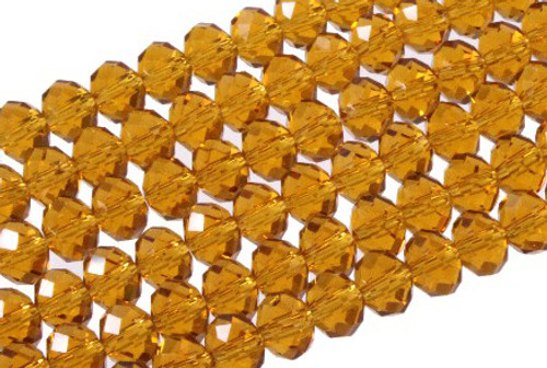 4x3mm Topaz Glass Faceted Rondelle About 150 Bead 18" [uc1a12]