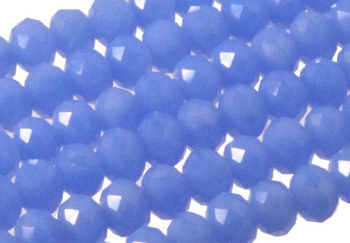 12x8mm Blue Opal Quartz Faceted Rondelle Beads 15.5" synthetic [uc5b4]