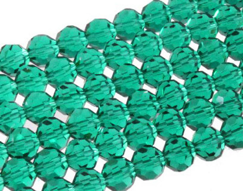 6mm Blue Zircon Glass Faceted Round About 100 Bead 22" [uc7a27]