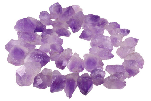 20-25mm Amethyst Free Shape Rough Stone Beads 15.5" natural [h22p]