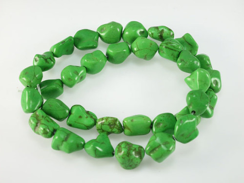 10-12mm Green Magnesite Nugget Beads 15.5" [t400g]