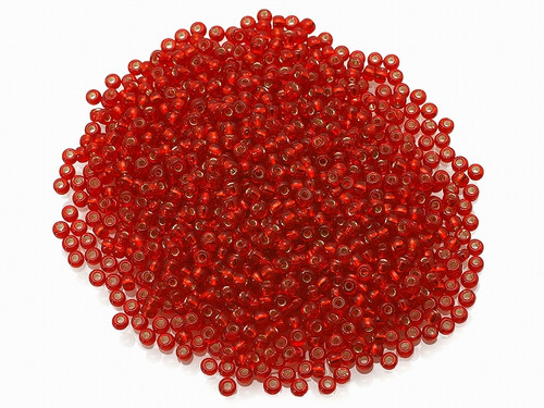 Seed bead 2mm 11/o 1000pcs, Transparent Red [g5-2]