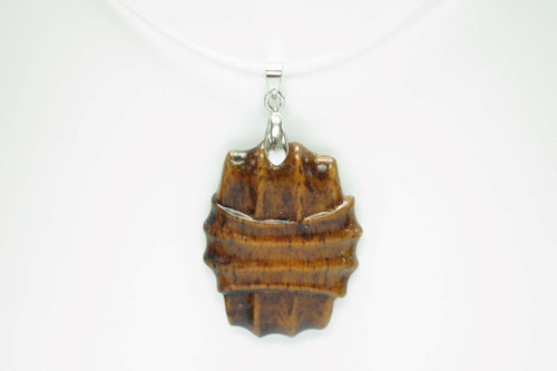 28x36mm Buffalo Bone Carved Designer Bead Pendant, Natural Dyed [z1084]