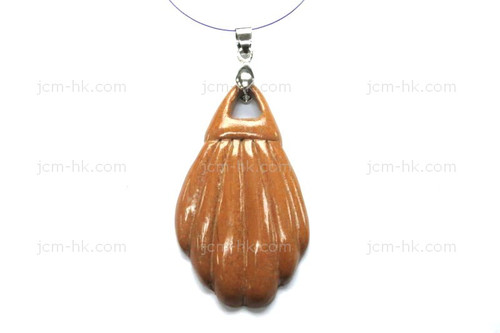 26X46mm Wood Carved Designer Bead Pendant [z1191]