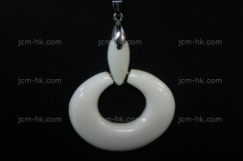 28X28mm Buffalo Bone Dangling Designer Bead Pendant [z1213]