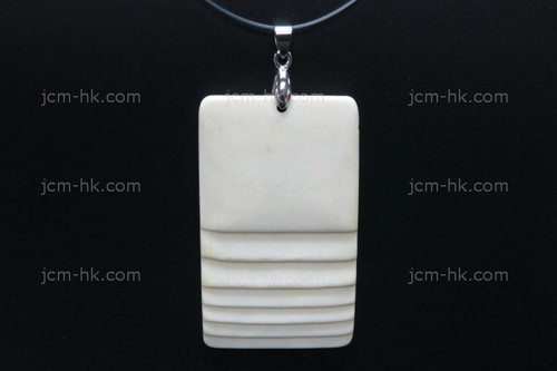 36X60mm Buffalo Bone Carved Designer Bead Pendant [z1253]