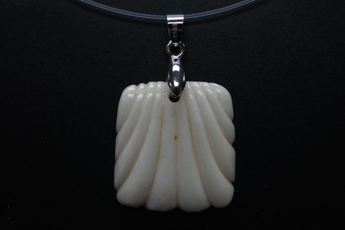 28x30mm Buffalo Bone Carved Designer Bead Pendant [z5064]