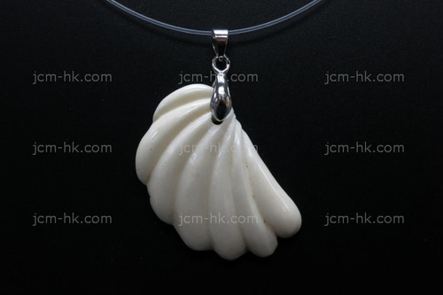 25X36mm Buffalo Bone Carved Designer Bead Pendant [z1343]