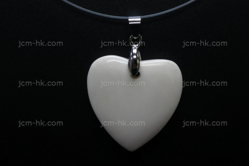 30X32mm Buffalo Bone Heart Designer Bead Pendant [z1463]