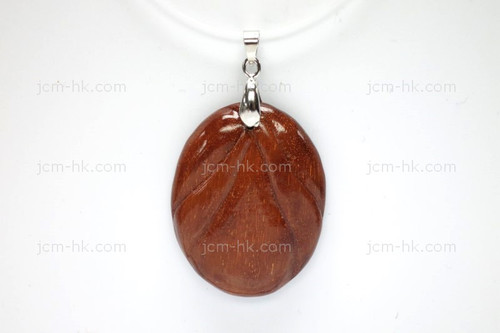 28X38mm Wood Carved Designer Bead Pendant [z1567]