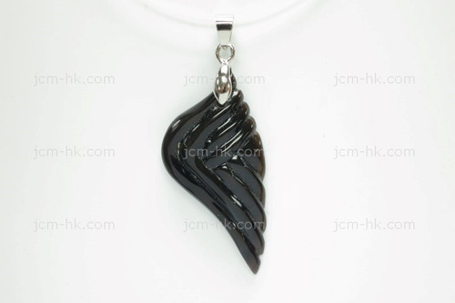 22X45mm Buffalo Horn Carved Designer Bead Pendant [z1562]