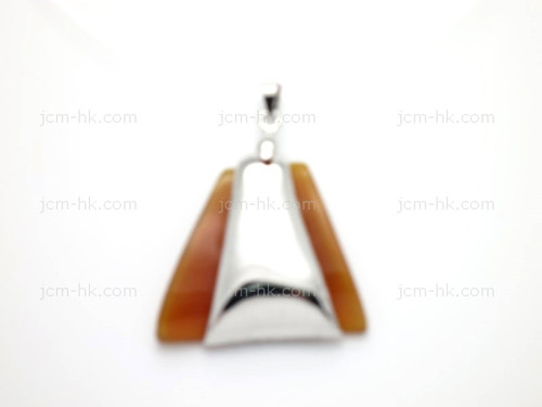 32X28mm Buffalo Horn Designer Bead Pendant [z1768]