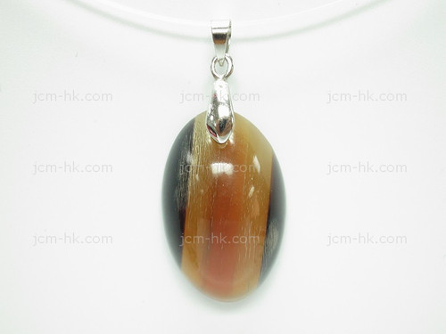 20X28mm Amber Horn Designer Bead Pendant [z1788]