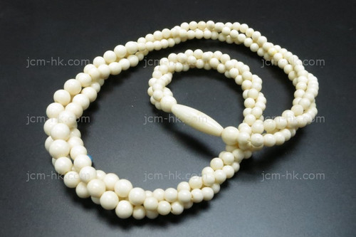 4-6mm Buffalo Bone Necklace 18" [z1868]