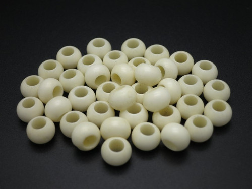 6x8mm Buffalo Bone Pony Beads, 4mm hole 25pcs A grade [6z3i]