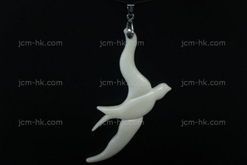 48x80mm Buffalo Bone Bird Designer Bead Pendant [z5008]