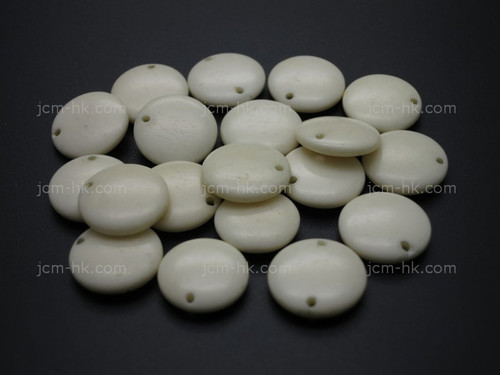 14mm Buffalo Bone Disc Designer Beads 10pcs. [z8137]