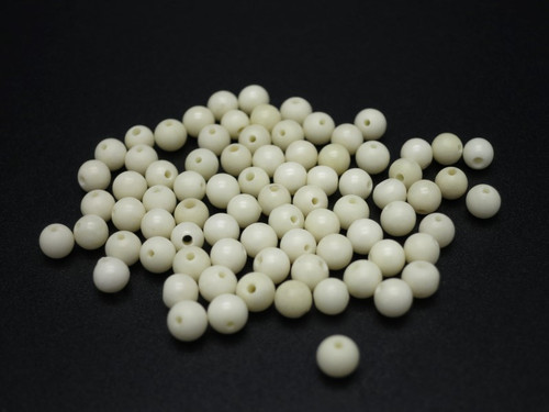 3mm Natural Buffalo Bone Beads 50pcs, A Grade [3z1i]