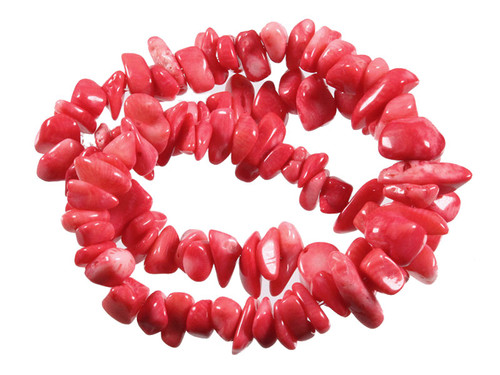 6mm Pink Coral Nugget Beads 15.5" dyed [k11p]