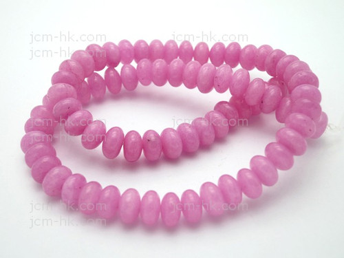 8mm Rhodonite Jade Rondelle Beads 15.5" dyed [h3c54-8]