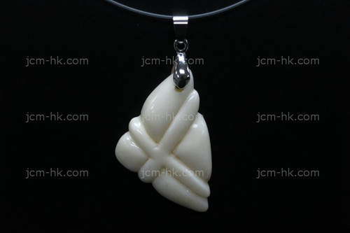 25X40mm Buffalo Bone Carved Designer Bead Pendant [z1312]