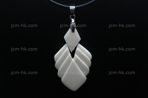 30X55mm Buffalo Bone Dangling Designer Bead Pendant. [z1321]