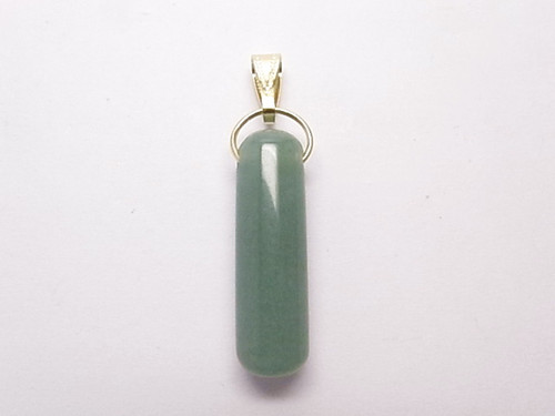 8x30mm Green Aventurine Cylinder Pendant [e2039]