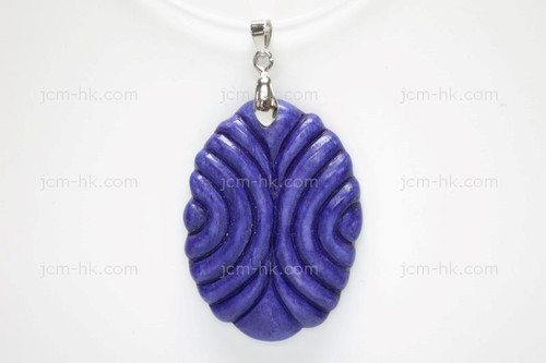 32x42mm Buffalo Bone Carved Designer Bead Pendant, Natural Dyed [z1014]