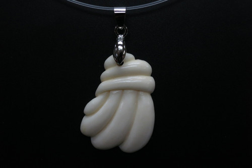 28X35mm Buffalo Bone Carved Designer Bead Pendant [z1497]