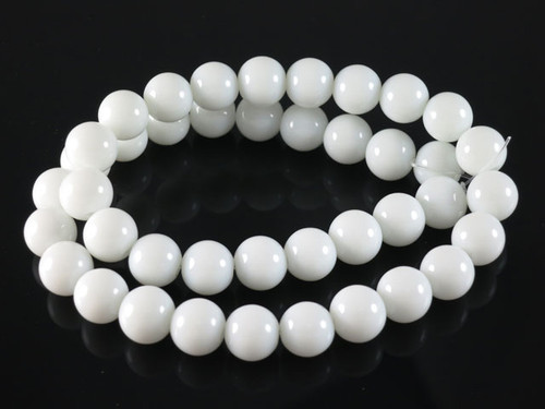 8mm White Obsidian Round Beads 15.5" [8b98]