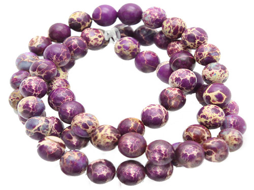 8mm Purple Sea Sediment Round Beads 15.5" dyed [8r55p]