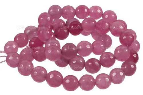 6mm Rhodonite Jade Faceted Round Beads 15.5" dyed [c6c54]