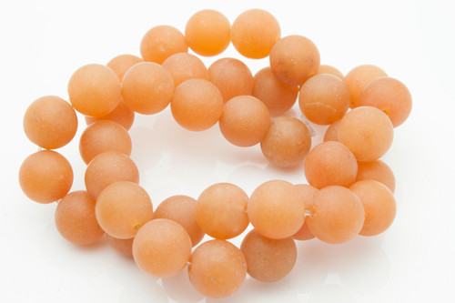 8mm Matte Red Aventurine Round Beads 15.5" natural [8a1m]