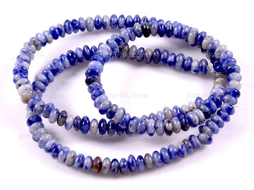 4mm Denim Lapis Rondelle Beads 15.5" natural [h3b27-4]